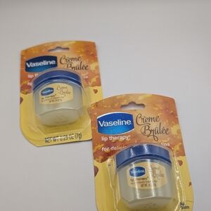 New! Vaseline Crème Brûlée Lip Therapy Balm Set Of 2